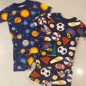 Hanna Andersson Boys Short Pajama Sets- Size 6-7